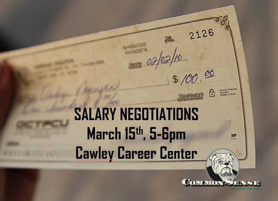 GUcommonsense's tweet image. Want to learn about how to get the best salary that's right for you? Common $ense has just the workshop for you!