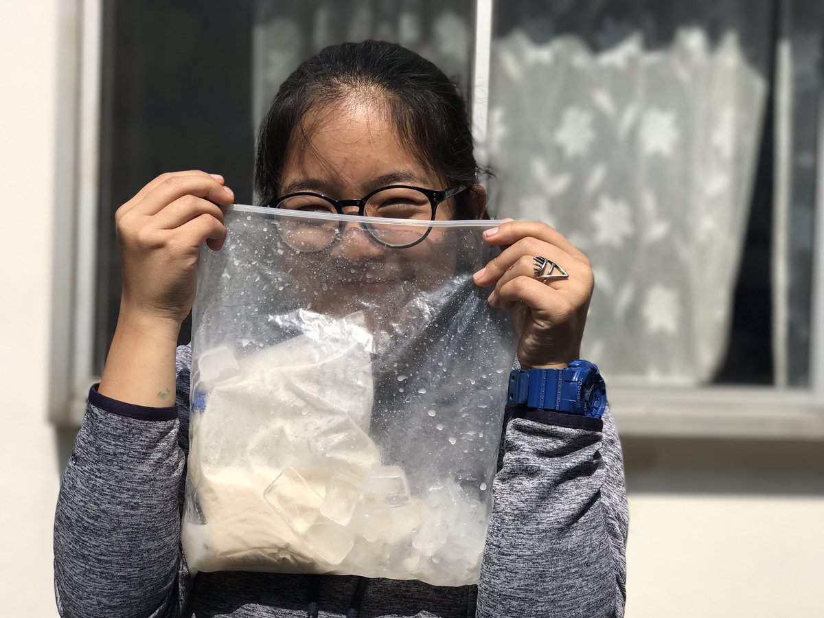TBSYear11's tweet photo. Quick and easy ice cream making, year 11's have never been more interested. ❄️🍦 https://t.co/jEl06AmSNm