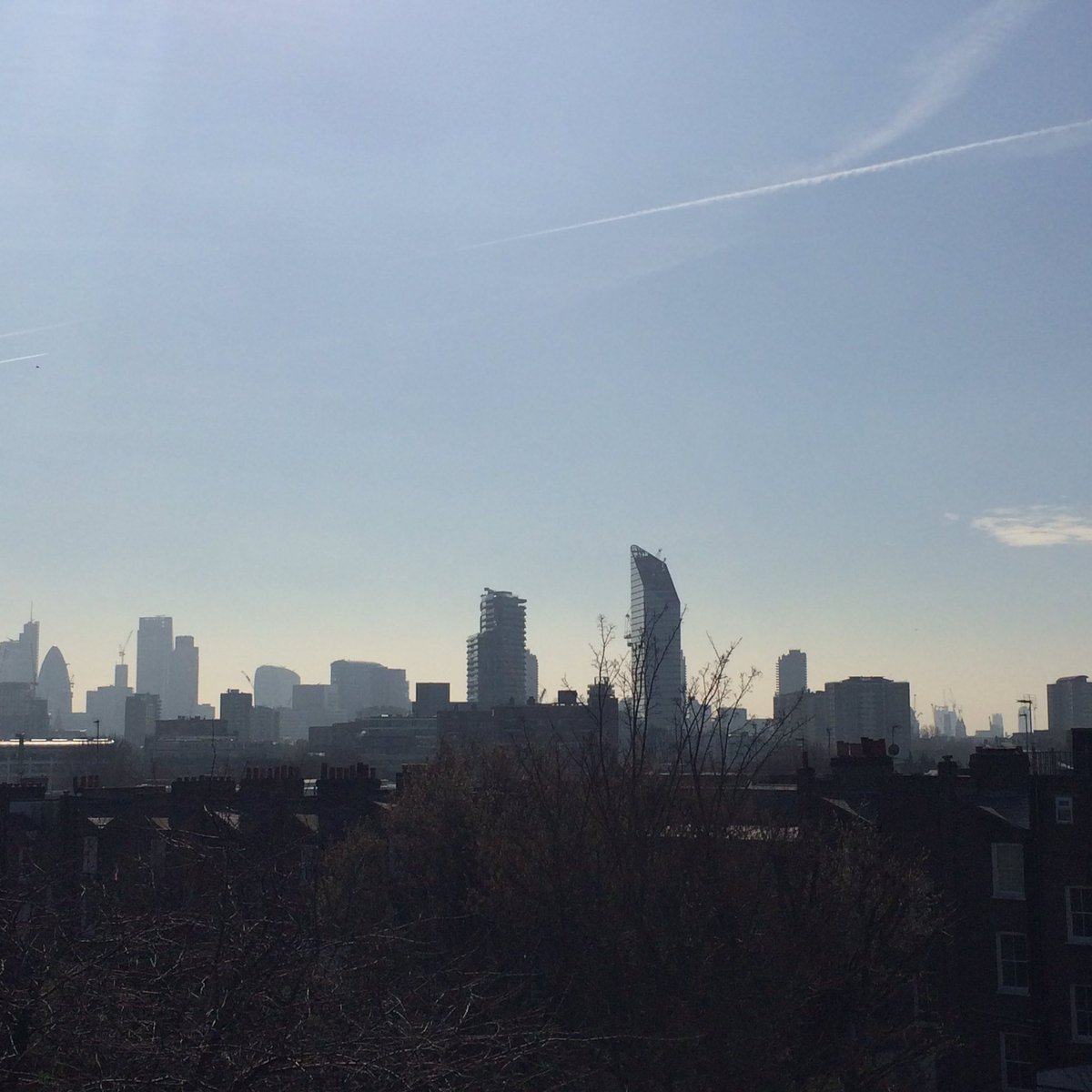 londonarthouse's tweet photo. A view from the office, slightly higher up! #Islington #London #Skyline #SpringIntoIslington https://t.co/FhZSW9E1x2