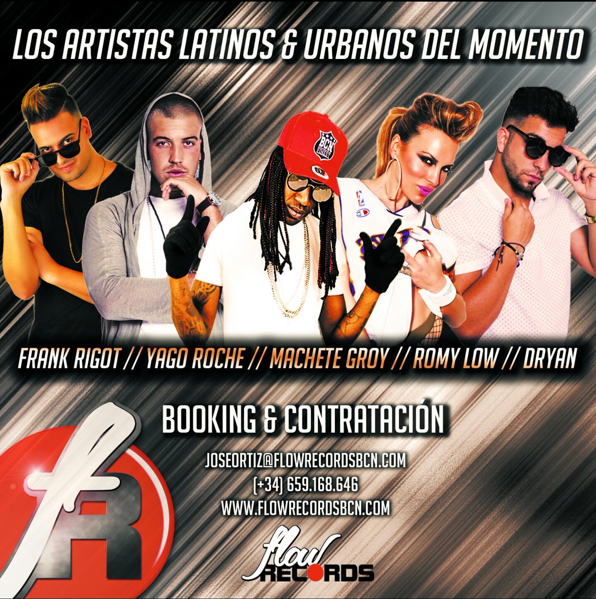 Consulta disponibilidad y condiciones de nuestros artistas en flowrecordsbcn.com #Booking #Artist #Latin #Urban #Music #Festival