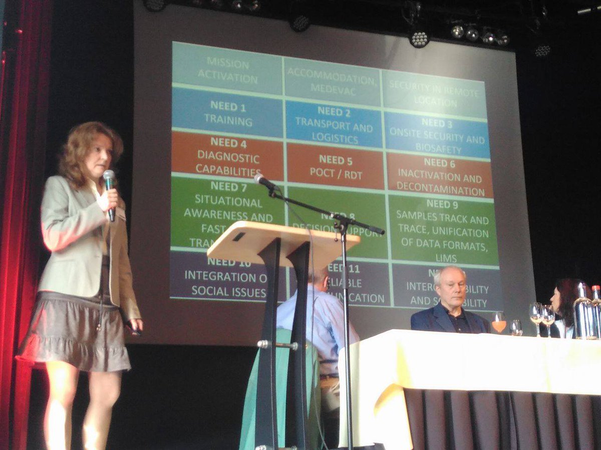 H2020Pandem's tweet photo. .@OlgaVybornova of @UCLouvain_be explains needs identified by REACHING OUT project to support outbreak response in an #Ebola-like situation https://t.co/jreaSrog9x