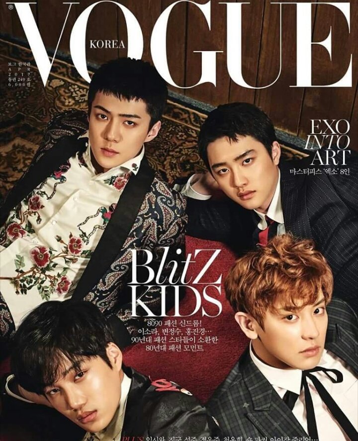 NabiProj's tweet photo. VOGUE x EXO member's D.O , Kai , Chanyeol and Sehun https://t.co/XT9R4VODLP