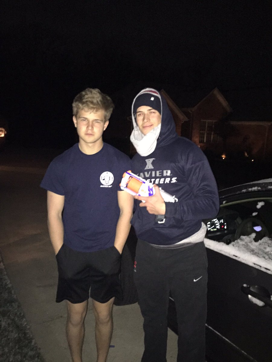 n_hutch1998's tweet photo. An overdressed Nicholas Hutchins of RRM takes down an underdressed David Ullery of the Deplorables in the morning snow @Bombernerf17 https://t.co/P2KQtd5R70
