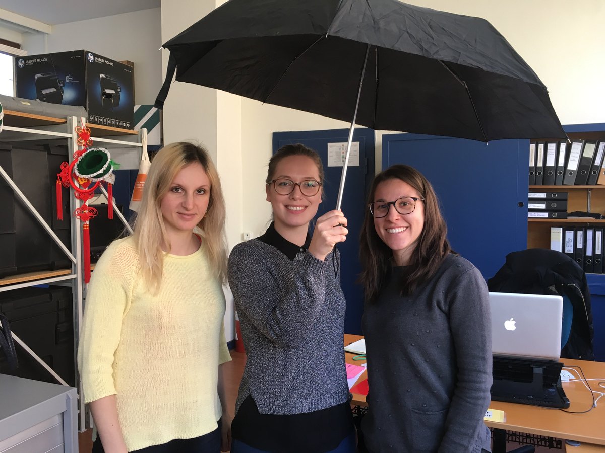 Thanks Jana, Margo &amp; Giulia - IF team is #undertheumbrella for #hydrocephalus this #BrainWeek - passing the umbrella to <a href="/InclusionEurope/">Inclusion Europe</a>