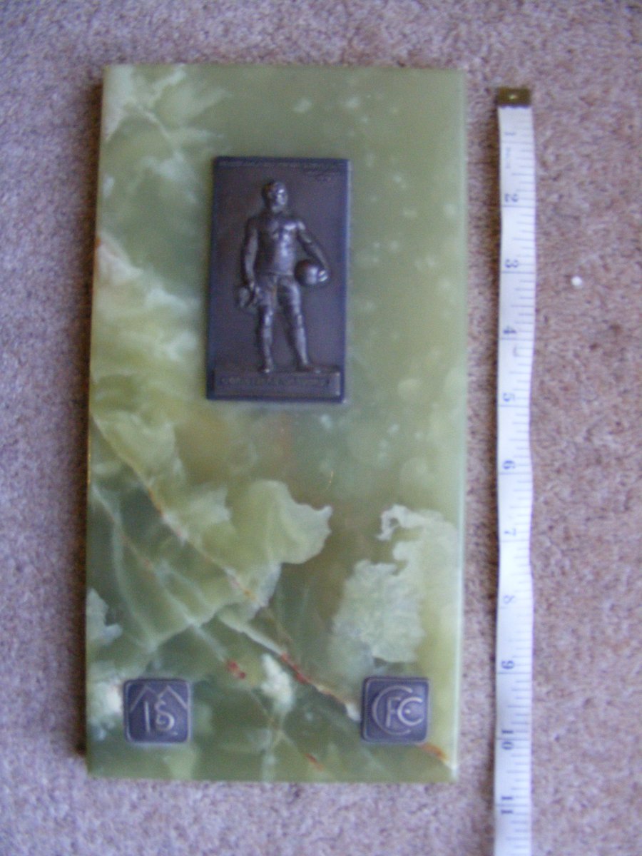 JDanielscricket's tweet photo. Corinthian FC 1909 tour commem plaque issued by Hungarian FA. Metal images on marble base. @matchdaymemory @Soccerama1 @soccerarchive https://t.co/ABBfAGgvGc