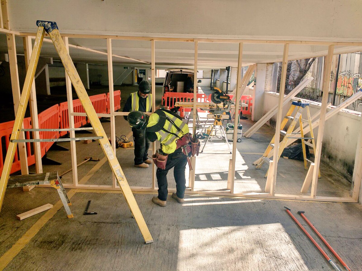 peckhamlevels's tweet photo. Mock studio construction underway in Peckham Levels. We will release final photos soon! https://t.co/Pf2sUciq0j
