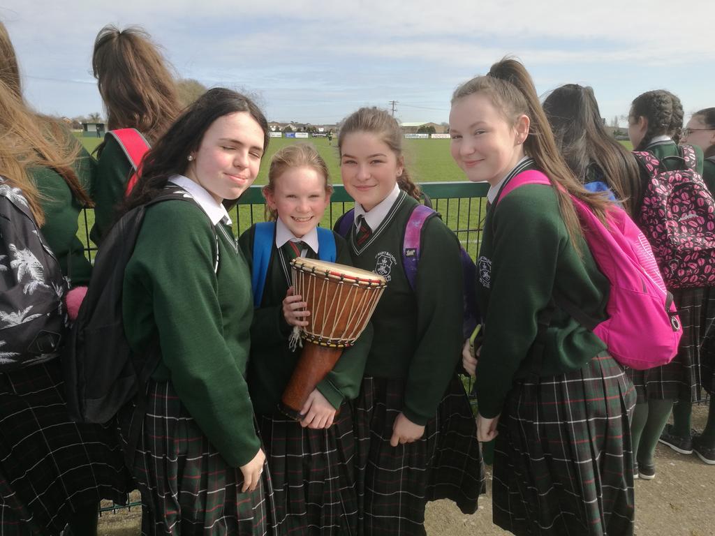 News_St_Marys_B's tweet photo. It's the U19 Leinster Gaelic Football Final in St. Pat's #GAA Club Stamullen. St. Mary's v O Carolan College. Come on St. Mary's @Hill16Army https://t.co/U1idpYnIf8