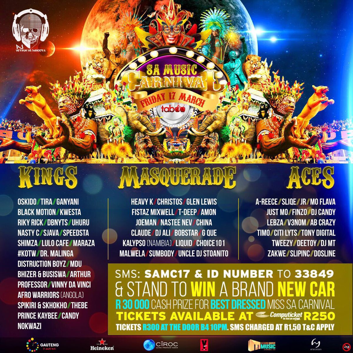 djmahoota's tweet photo. #SAMusicCarnival17 @Taboo_jhb @Yfm #17th March #3dancefloors #72 Artist & Dj's #40hrs of Great Music #only 2 more days 2 Go https://t.co/wv1QEufsd5