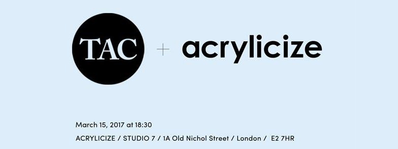 ArtConference's tweet photo. Tonight at @acrylicize: TAC Roundtable Edition at 6:30pm. An #EpicDebate on #Art and Brands. Last chance to book at https://t.co/EShHOJGoJ8 https://t.co/ISrmHLr0jj