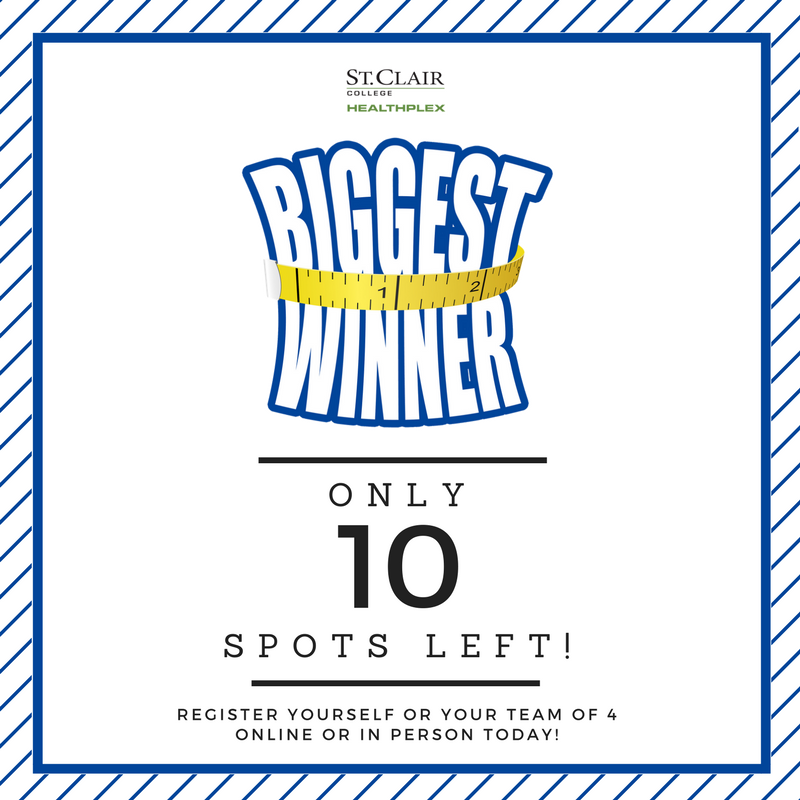 SCCHealthPlex's tweet photo. Only 10 spots left in our Biggest Winner Challenge!  Register in person or online now! #biggestwinner #scchealthplex https://t.co/zuTDh7Kysg https://t.co/ZX1NLooWdr