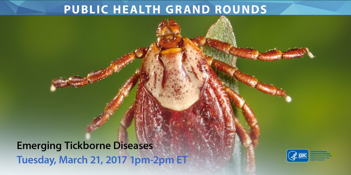 Infections from tickborne diseases in the US are steadily increasing. Learn more at #CDCGrandRounds on 3/21 1PM ET. bit.ly/2mZgdZk