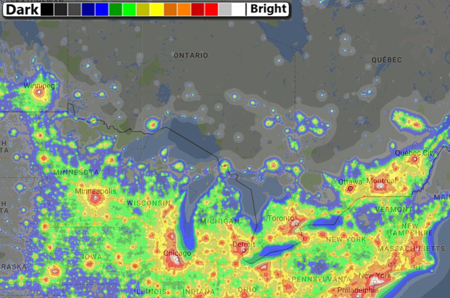 Minnesota Light Pollution Map Jesse Rogerson, Phd En Twitter: "Here's A Map Of Light Pollution In  Ontario/Quebec/New England. Ottawa Doesn't Fair As Well As I Thought It  Did. Src: Https://T.co/Kb2F6Zuybh Https://T.co/Pb8Yhvwerh" / Twitter