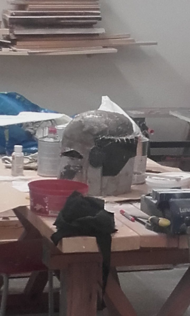 swedishfanboy's tweet photo. Sabine helmet progress today! #sabinewren #cosplay #swedishfanboy https://t.co/nFRCjIyNMP