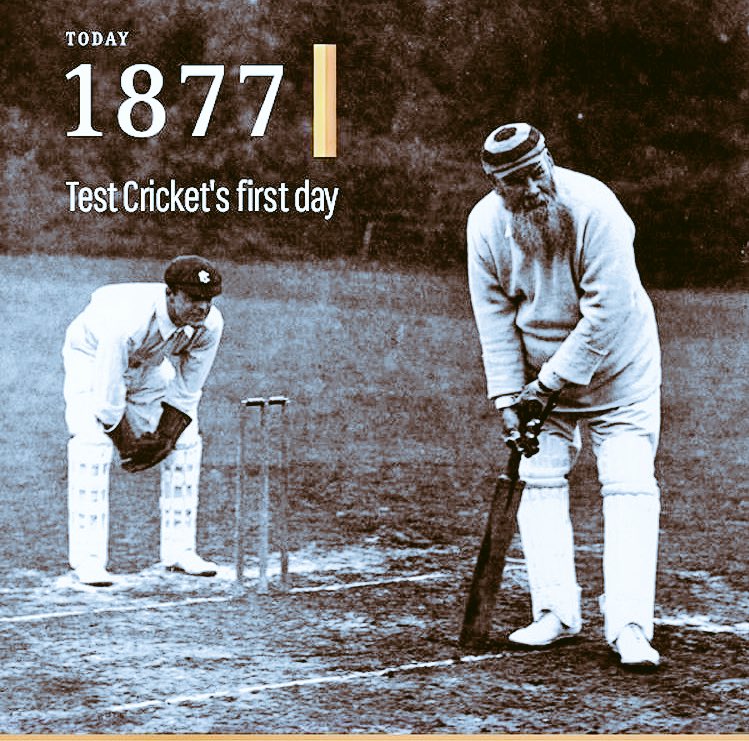 zuberishahab's tweet image. #Thefirstday of  #TestCricket #historical-event