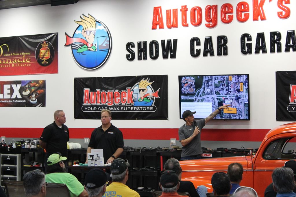 DetailFest's tweet photo. Yancy giving everyone the low-down on #AGDetailFest2017 at last weekend's Cars &amp; Coffee 

#Autogeek #CarCare #ShowCarGarage https://t.co/bbvnc9Auyr