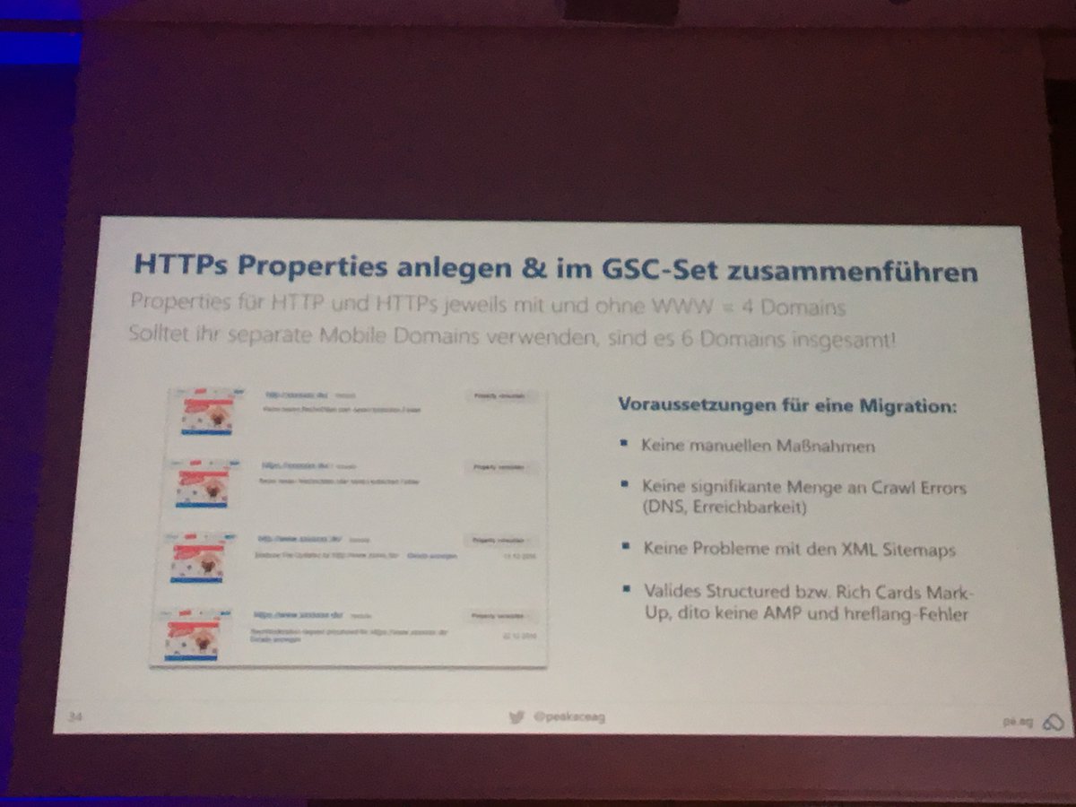 SemrushDE's tweet photo. Extrem wichtig!🚩 #HTTPS-Properties in Google Search Console anlegen, um die Ergebnisse zu verfolgen. via @basgr  #smx #SMXMuenchen https://t.co/XtcA9uwy9j