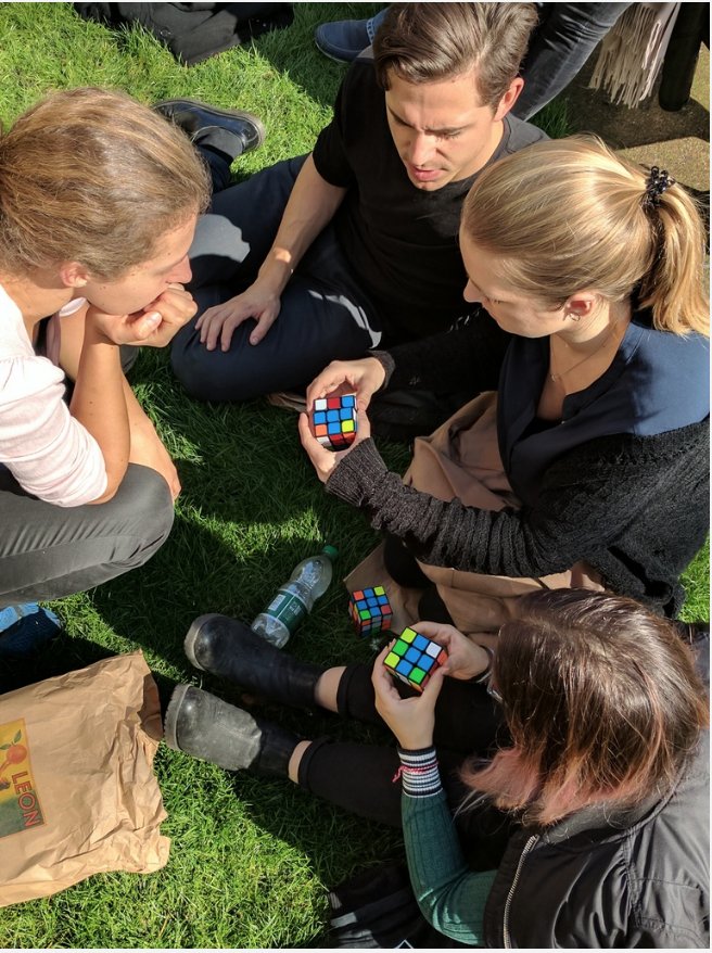 AND_Digital's tweet photo. Our #newrecruits doing their #rubikscubes in the park after @thesilentcow's session yesterday during #ANDbootcamp! #sunshine #getoutside https://t.co/mo9jIa81YV