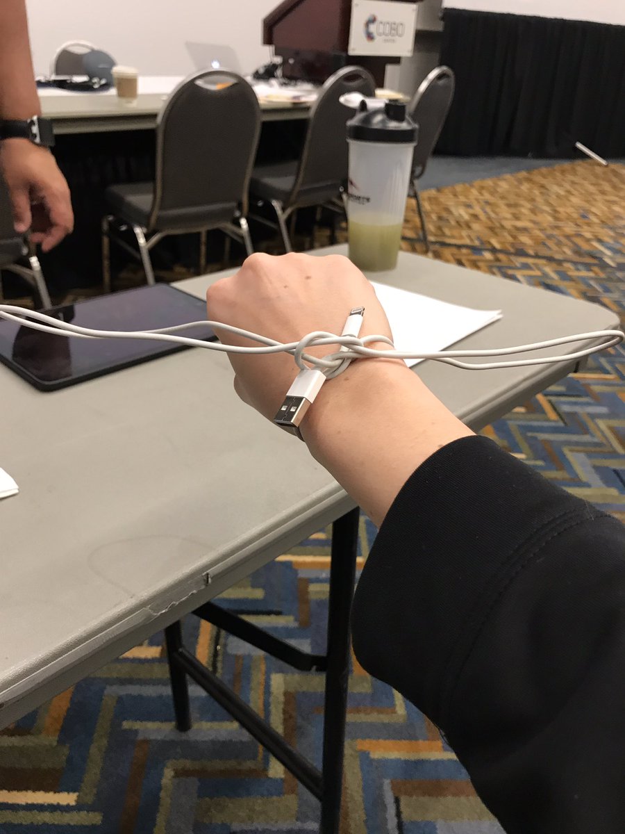 TheresaStager's tweet photo. .@markwilsonga using a new shoe tying method to help us get into the #Mindshare17 #MACUL17 #SIGADMIN @sigad_macul @benjamingilpin https://t.co/6xs1PJluQz