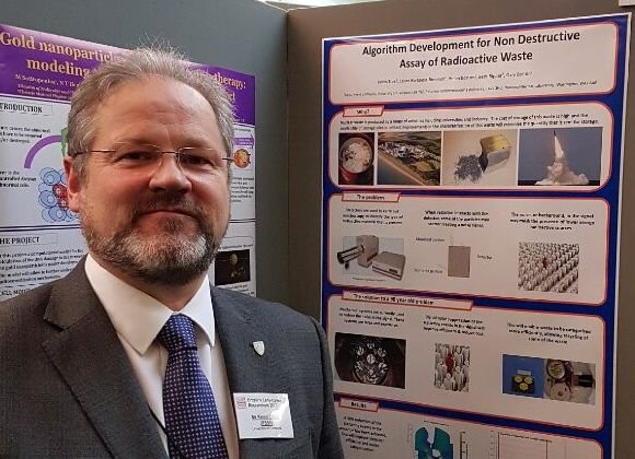 livuniphyssci's tweet photo. @livuniphysics postgraduate student Kevin Tree exhibits @STEM4Brit @NuclearFirstDTC https://t.co/yNnnFvgyyW @LauraHBPhysics @LivUniPhysOutR https://t.co/bpLoExEwwD