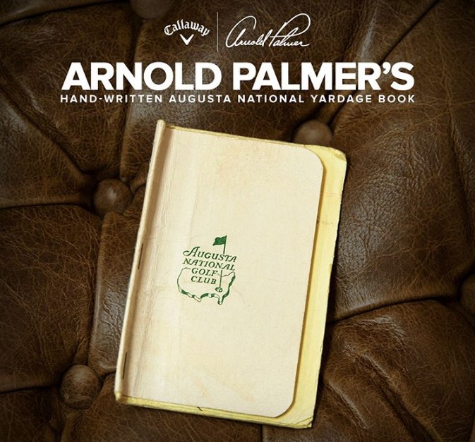 GOLF_com's tweet photo. Check out Arnold Palmer's handmade yardage book for Augusta National via @CallawayGolf - https://t.co/shfet3u7rR #Masters #APInv https://t.co/xu5bXdI4hH