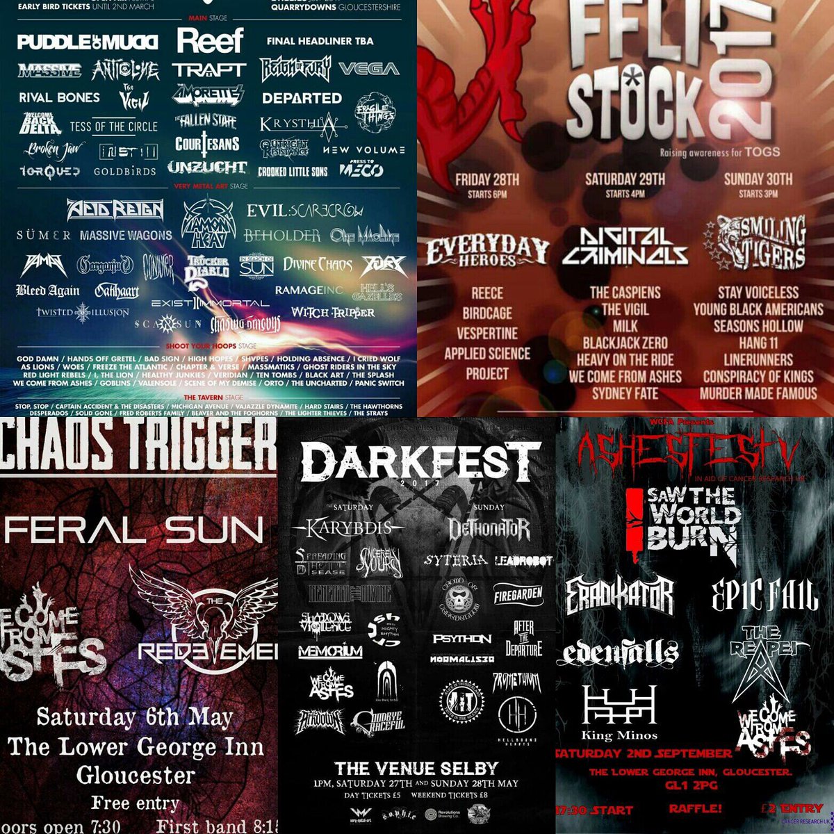 More shows for 2017 plus a couple of festivals