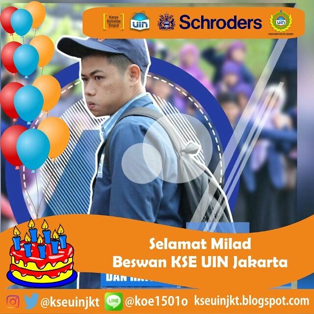 kseuinjkt's tweet photo. Selamat Milad 
Kak Achmad Jamaluel 🎉
Semoga lancar skripsinya, menjadi pribadi yang lebih baik. Aamiin. https://t.co/f8xsX1OIKl