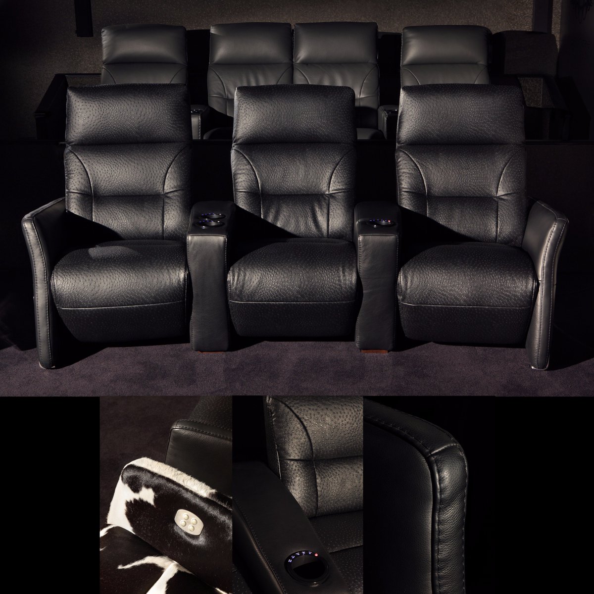 The Sedi Cinema Seating Range from Cine Italia Seating.  Various upholstery options available.