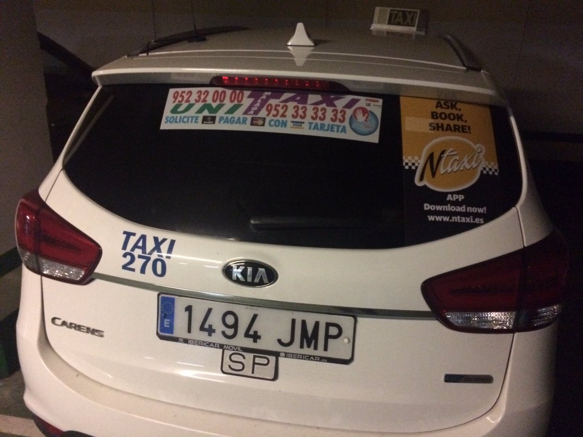 Nuevos compañeros se incorporan cada día!!!!!
Bienvenido el compañero 270 de Malaga!!! Animo compañeros!!! No seas el último en unirte NTaxi