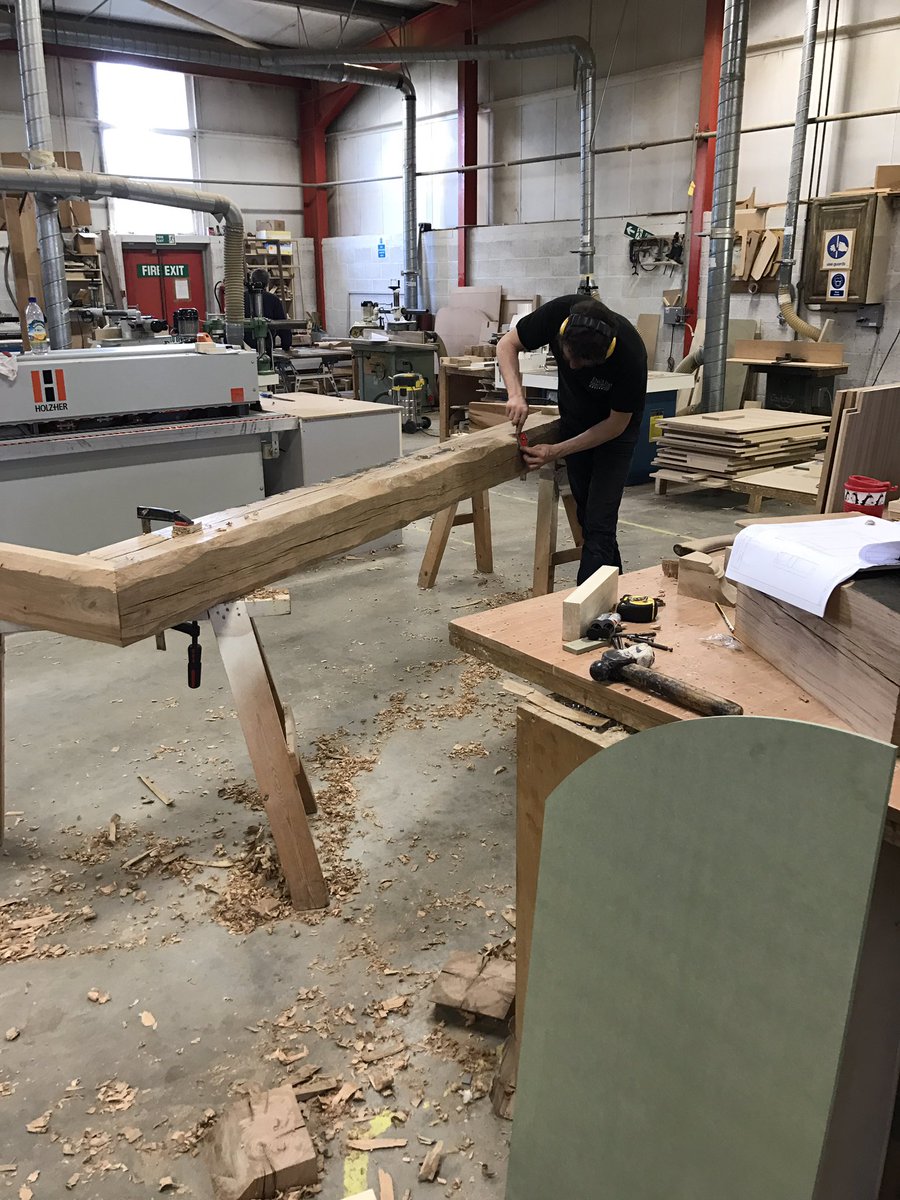 EnglishHardwood's tweet photo. Hard at work creating a natural shelf for our clients mantel in their new bespoke kitchen #kitchen #manufacturing https://t.co/ymFeKfuKv0