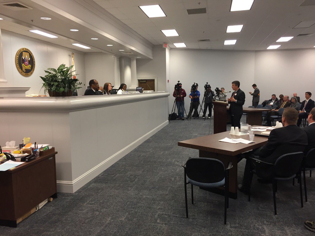 AGSteveMarshall's tweet photo. Standing before Alabama Board of Pardons and Paroles asking denial of parole for sexual predator Charles Don Corley https://t.co/4dxVSbu1HH