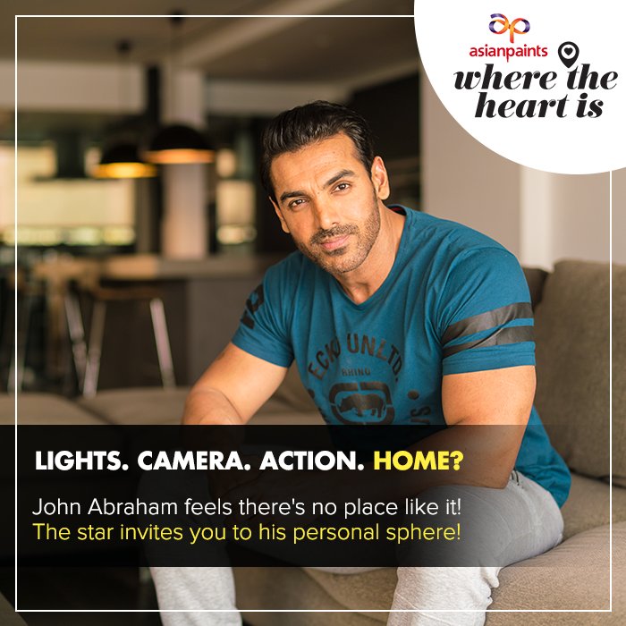 asianpaints's tweet photo. Take a trip down @TheJohnAbraham's beautiful home.
Get a glimpse here https://t.co/vh5zgplSFC
#AsianPaints #wheretheheartis https://t.co/M3X5fDvCQb