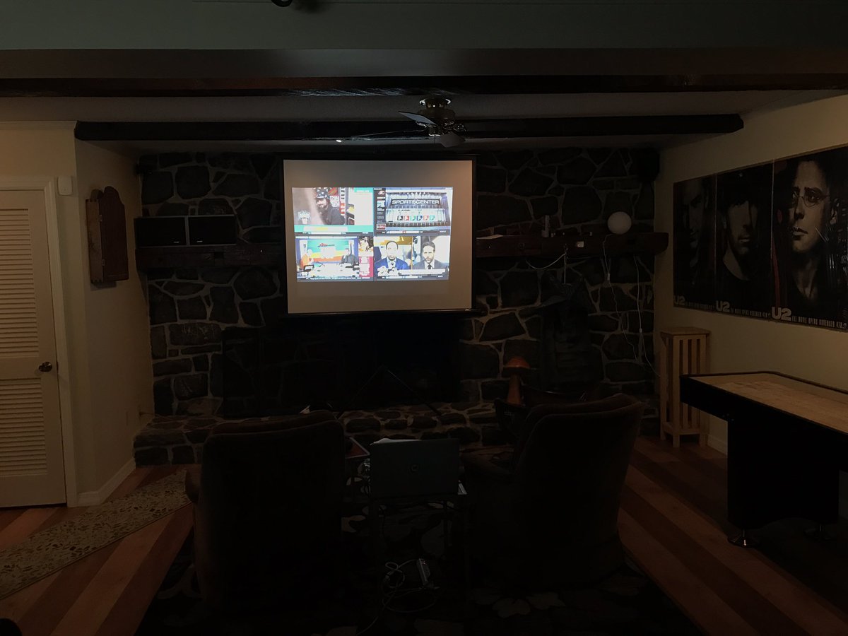 chrisRgreene's tweet photo. Getting ready for #MarchMadness. This is where I'll be for the foreseeable future with @marchmadness #QuadScreen. What's everyone else do? https://t.co/EJLIJBiLrq