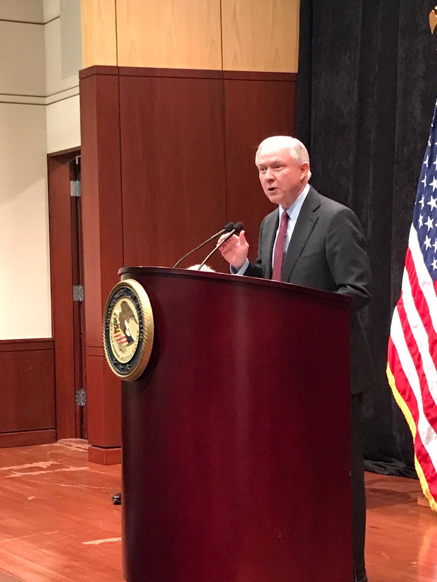 Attorney General Sessions Speaks on Efforts to Combat Violent Crime & Restore Public Safety Before Law Enforcement
