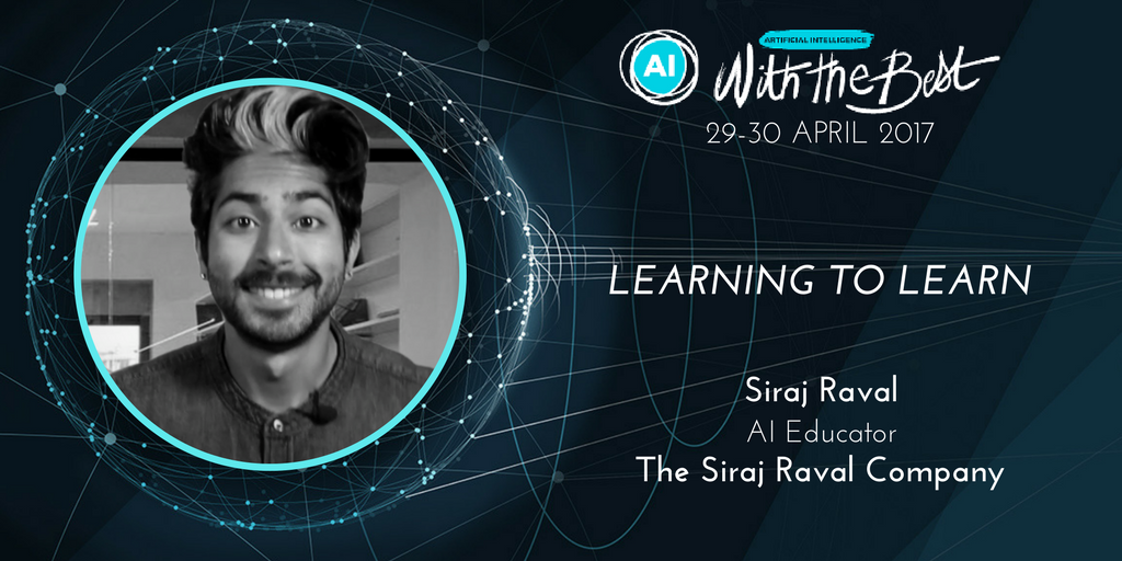 Announcing <a href="/SirajRaval/">Siraj Raval</a> to discuss optimal learning strategies for models' hyper-parameters + potential apps! #AIWTB buff.ly/2lDKrgg