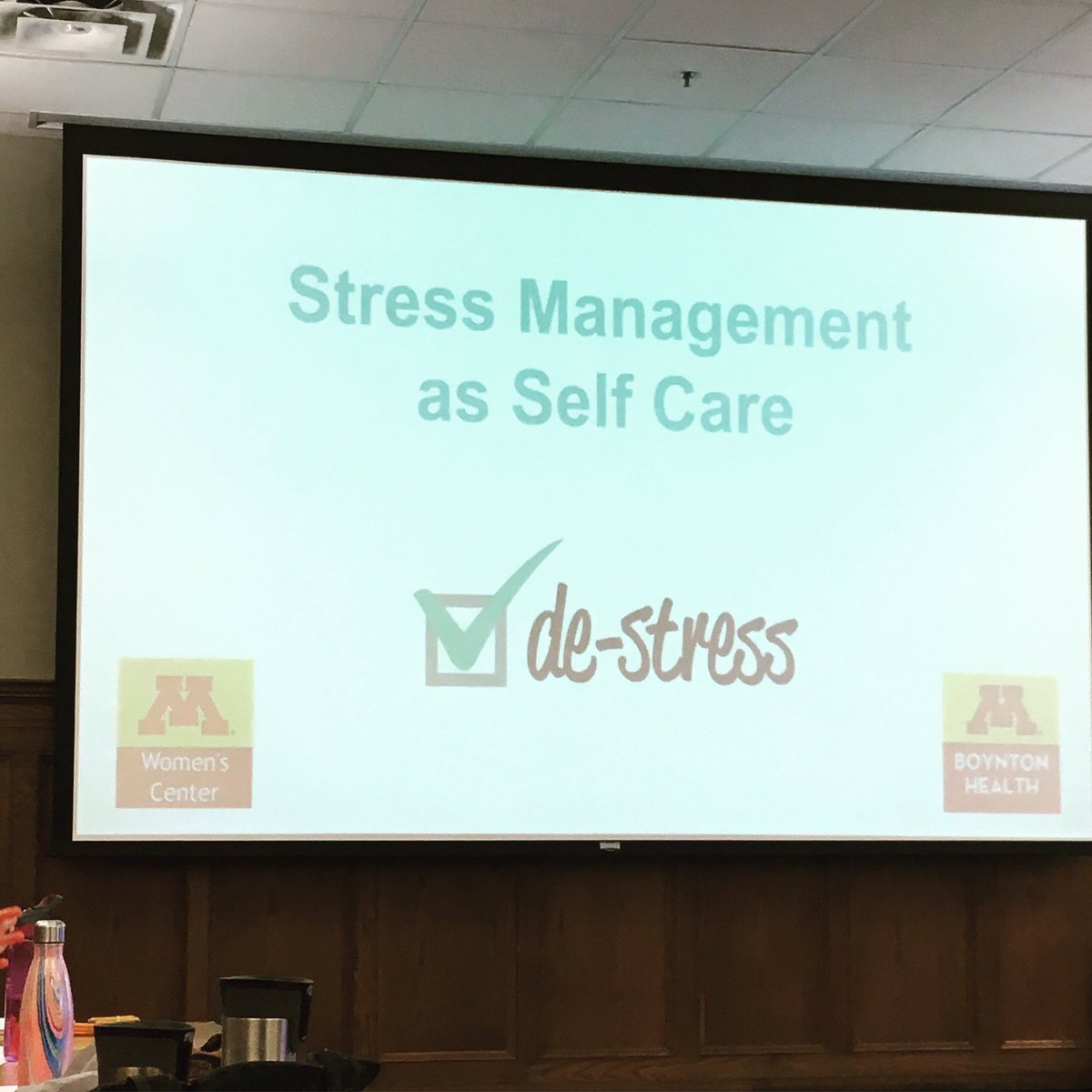 need to destress? join <a href="/mnwomenscenter/">UMN Women's Center</a> and #umndestress from 12-1pm in walter 101! #umn #umnproud #selfcare