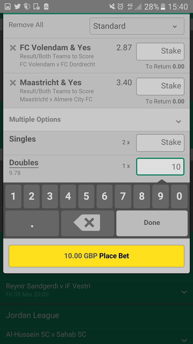 EmpireSportTips's tweet image. Friday Fun Bet: WIN&amp;amp;BTTS double @9.78. Both games look good for a home win and btts. Poor defences all round.
Both KO at 7pm max stake £10
