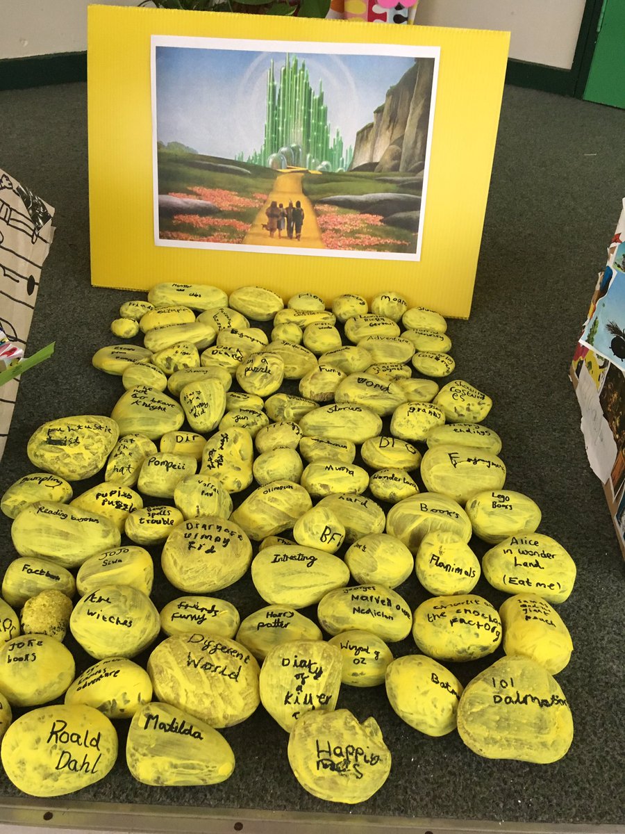 PFPSMissB's tweet photo. This is what World Book Day means to Year 3. We have had a great day! #yellowbrickroad https://t.co/zulzv7EMZV