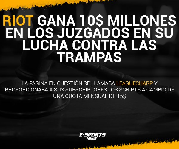eSportsNewsARG's tweet photo. La página en cuestión se llamaba LeagueSharp y proporcionaba a sus subscriptores los scripts a cambio de una cuota mensual de 15$. https://t.co/H9ExkrLMKM