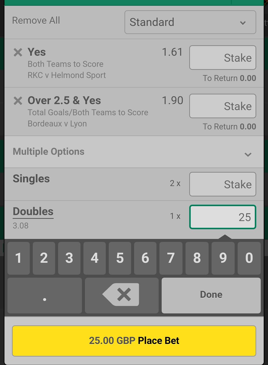 EmpireSportTips's tweet image. Another double for tonight.
Rkc vs helmond btts
Bordeaux v lyon btts &amp;amp; over 2.5 goals
Recent games and h2h stats are unreal.
Max £20 @ 3.08