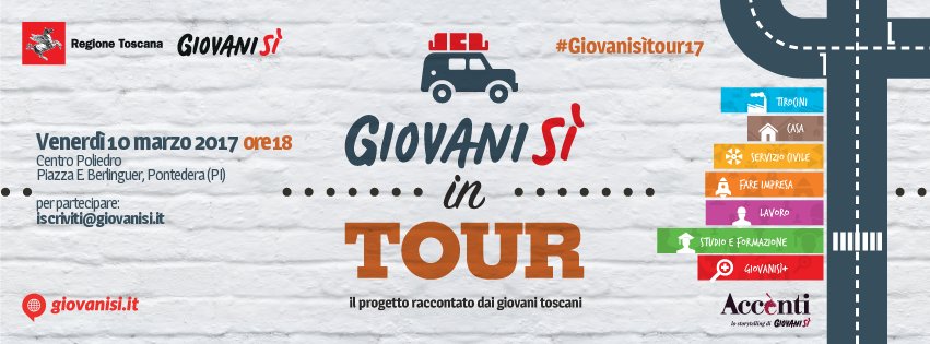 intoscana's tweet photo. Saranno i giovani i protagonisti del tour per raccontare il progetto @giovanisi Pontedera 10marzo #CentroPoliedro → https://t.co/D90yikoK4V https://t.co/gGiKiVICG6