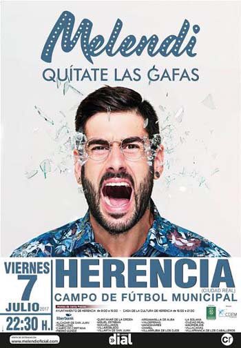 wikiCR's tweet photo. CONCIERTO DE MELENDI el 7 de Julio en Herencia (Ciudad Real) @MelendiOficial https://t.co/wkqzGCF5JE https://t.co/HuRsCHwo9s