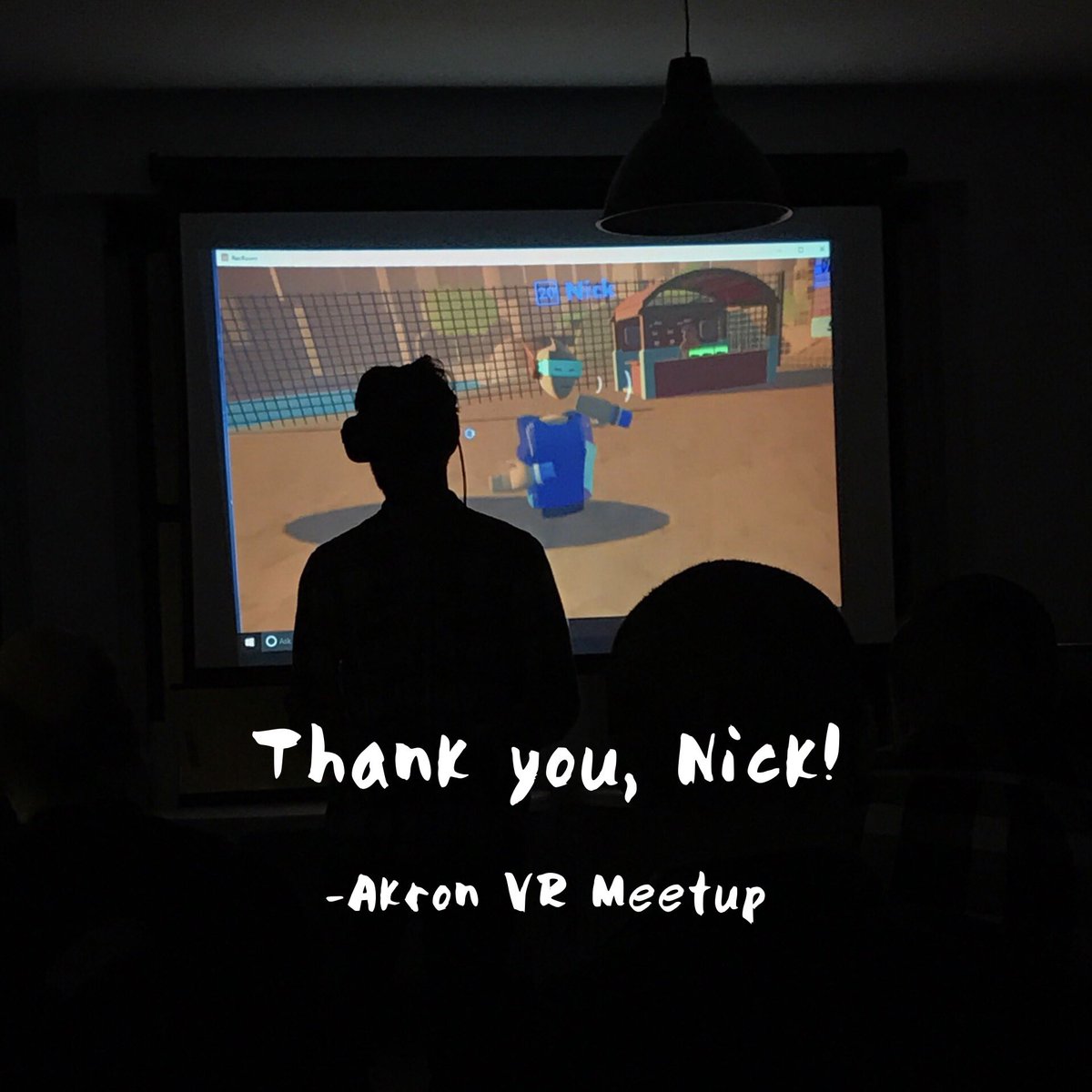 Huge thank you to <a href="/nickfajt/">Nick Fajt</a> from <a href="/againstgrav/">Against Gravity</a> for speaking with us Tuesday at the <a href="/osctechlab/">Nick</a>. Rec Room is such a wonderful VR experience!