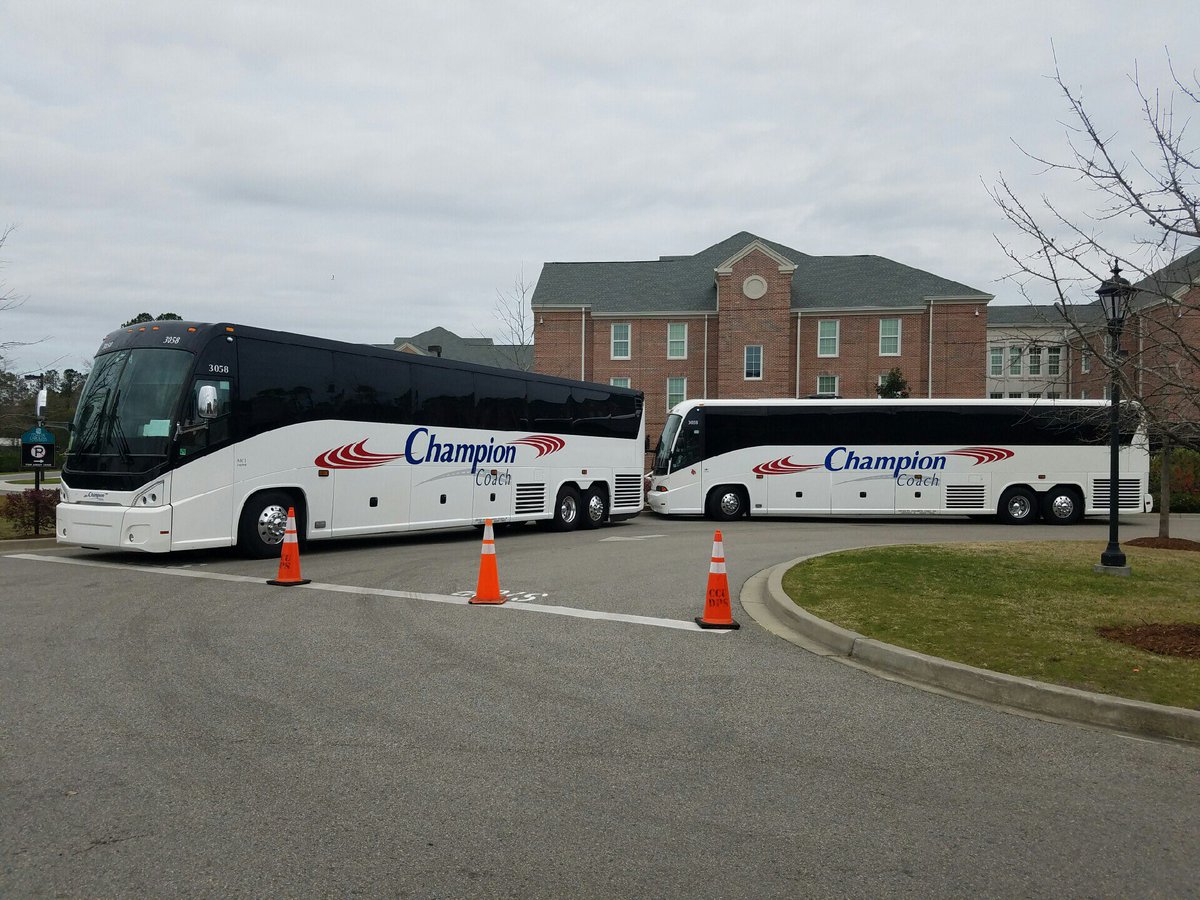 ChampionCo's tweet photo. We're proud to provide service for Clemson & Louisville Women's Basketball teams at the ACC Tournament! ππ#MotorcoachExcellence #ACC https://t.co/F7UeFWx0Mt