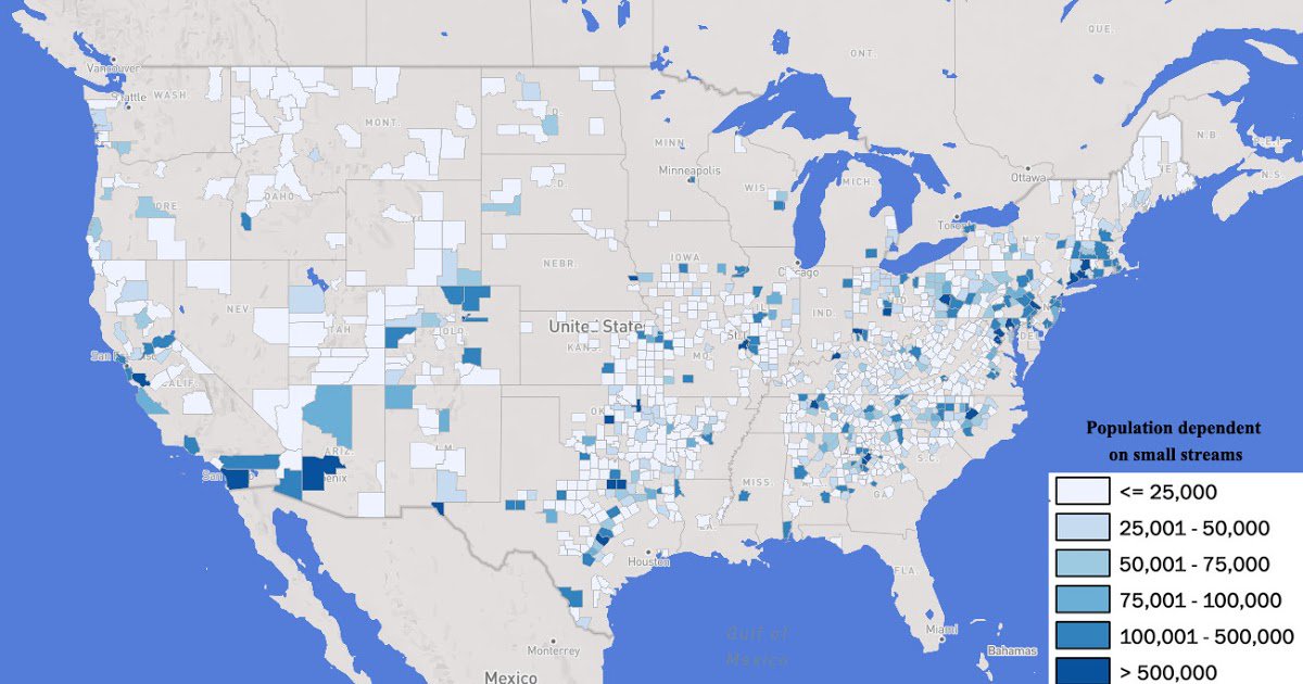 ecoclimax's tweet photo. 72 Million Americans Depend on Drinking Water From Small Streams https://t.co/pqbAPm0caC #USA #Water https://t.co/HaZWia11un