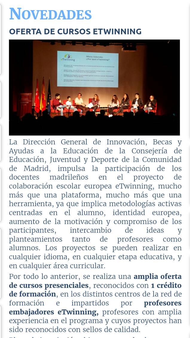 vicente_alcaniz's tweet photo. Cursos #eTwinningMadrid en CTIFs @ComunidadMadrid ¿Cómo hacer un proyecto europeo, colaborativo, motivante, creativo,con metodología activa? https://t.co/Dy0Lo84OYK