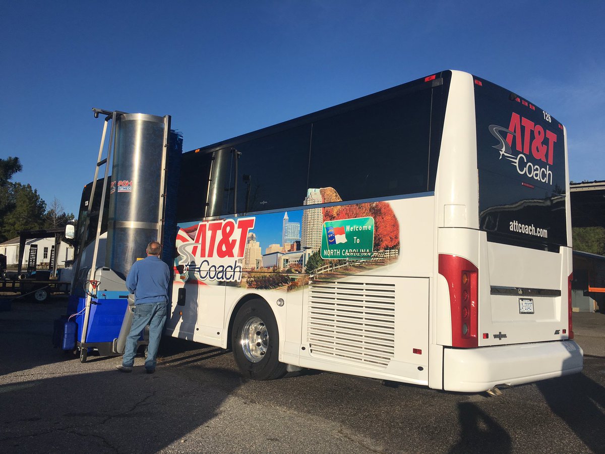 Bitimec's tweet photo. Another customer keeping their buses spotless! #attcharter #uma17 #buswash #bitimec #washbots #vanhool https://t.co/JA4HAwuzWU