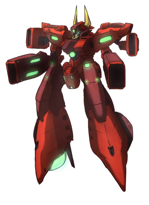 線画をお借りしたシリーズ第二弾。ワカメさん作のかっこいいメカです。名前が気になる!今回は指揮官カラーっぽく赤色系で塗り塗りしました(*'▽')b 