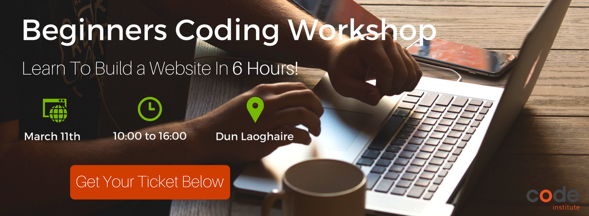 dunlaoghaireb_a's tweet photo. 11th March - Biginners Coding Workshop by @coderinstitute as part of the local Enterprise Week @leo_dlr! #intro2code https://t.co/mGZfTvNoZO https://t.co/nfr3XUNTN1