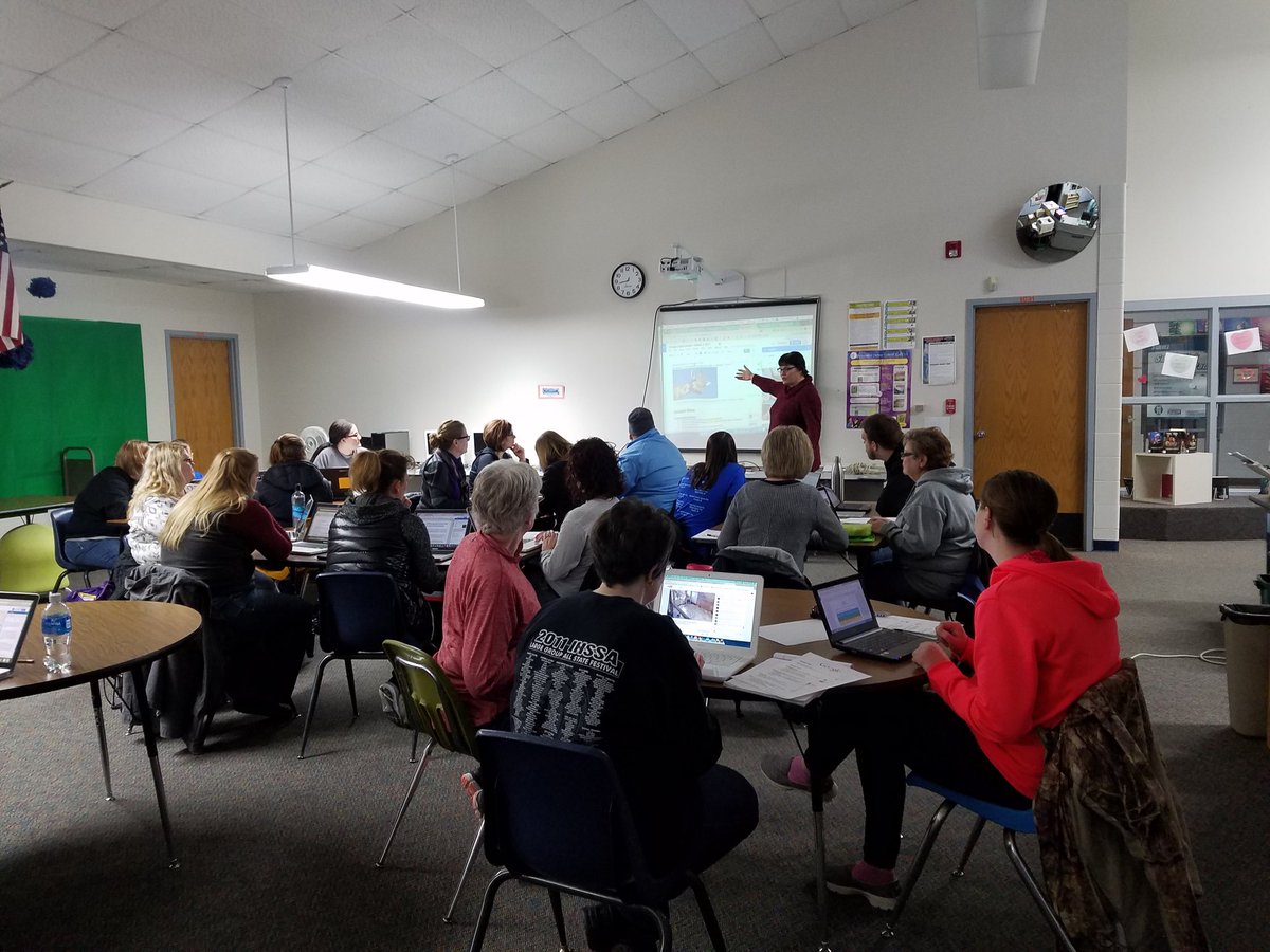 NFVNefzger's tweet photo. We have a full house, professional learning with instructional support staff!  We have great staff!  #nfvpd #nfvtigerhawks #proudtobenfv https://t.co/g4MZbDnnAf