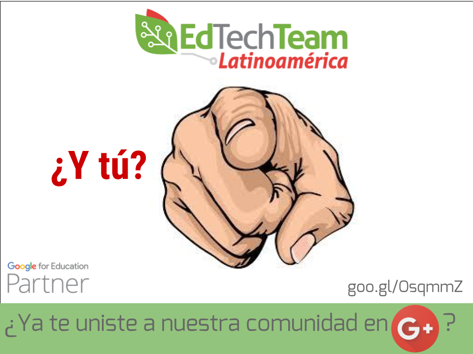 edtechteam's tweet photo. Únete para compartir con más docentes con los mismos intereses e inquietudes que tu https://t.co/3INznp9S2X #docentes #GoogleET #profesor https://t.co/i5duDDRT68